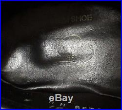 10 A Vintage Florsheim Black Loafers/Shoes Kid Leather Slip On Dress Shoes
