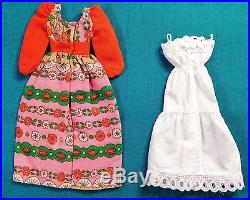 127 - Ultra Rare Peach Treats Francie Dress and Slip Vintage Barbie