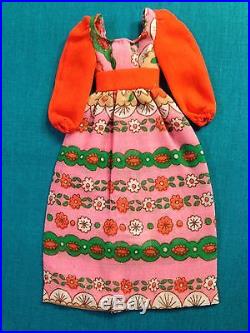 127 - Ultra Rare Peach Treats Francie Dress and Slip Vintage Barbie