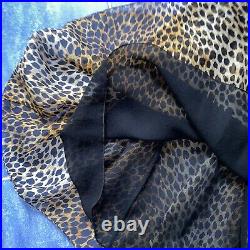 $1295 Dolce & Gabbana Y2K Vintage Sheer Silk Chiffon Animal Print Dress 40 2-4