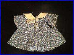 13 Vintage Shirley Temple TAGGED blue floral Loop Dress + Slip/Undie Combo