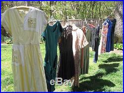 14 QUALITY VINTAGE 1930 1940 1950 MIXED CLOTHING LOT dresses slips FAB S M L