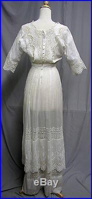 #16107, 1920's Silk Chiffon Dress with Chinese Embroidered Slip
