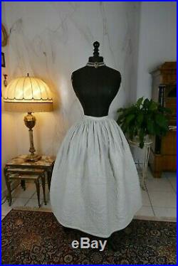 1835 antique petticoat, Biedermeier petticoat, underskirt, antique dress, gown