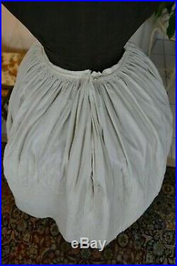 1835 antique petticoat, Biedermeier petticoat, underskirt, antique dress, gown