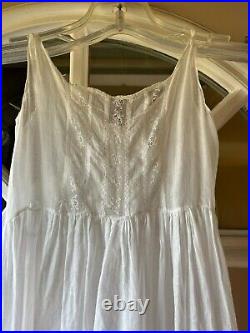 1860's 3Pc Ornate Antique Lace Christening Gown & Slip Dress Victorian withbonnet