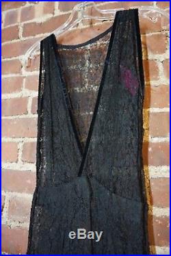 1920s Sheer lace Slip Dress