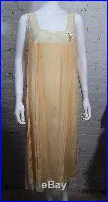 1920s Slip Peach Lingerie Night Gown Gatsby Era Flapper M L