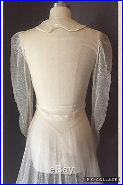 1930's True Vintage Antique Wedding Dress and Matching Slip Dress