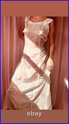 1930s Sheer White Nylon Slip Dress