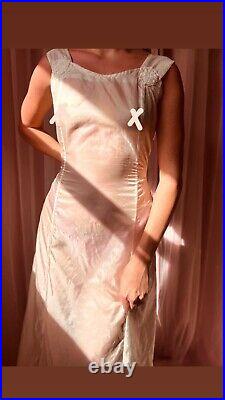 1930s Sheer White Nylon Slip Dress