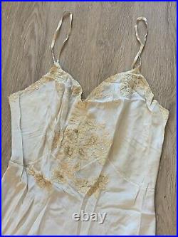 1930s Silk Lace Slip Dress VINTAGE