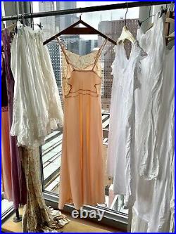 1930s Silk Slip Dress Vintage Silk Slip Dress Peach XS