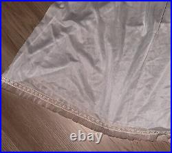 1940's VTG Rhythm Lingerie Pale Mint & Sheer Ivory Lace & Tulle Trim Full Slip