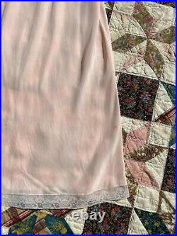1940s 40s Pink Bow Slip Dress