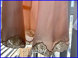 1940s Silk Slip Dress Vintage Slip Dress Pink Silk XS / S