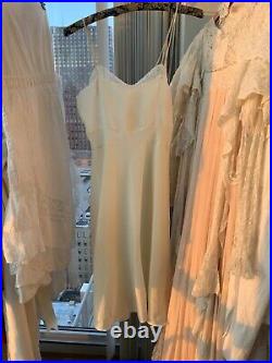 1940s Slip Dress Silk Vintage Silk Slip Dress 40s Slip Dress Embroidered