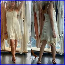 1950s Silk Slip Dress Embroidered Vintage Silk Slip Dress embroidered 1950s