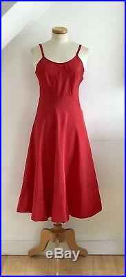 1950s Vintage Slip Dress Scarlet Full Net Rockabilly Petticoat Unworn Bombshell