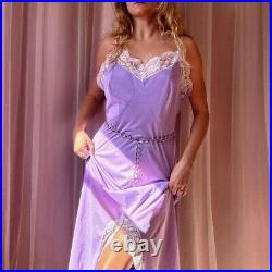 1960s Lavender Lace Slip Dress