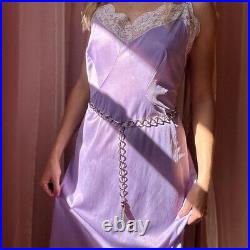 1960s Lavender Lace Slip Dress