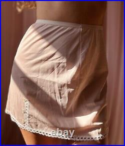 1960s Powder Pink Lace Slip Skirt