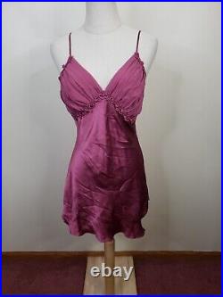 1980s Vintage Victoria's Secret Mauve Silk Slip Dress