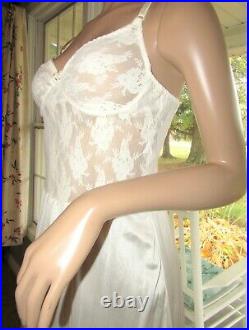 1990's Christian Dior Sheer Ivory Mesh Lace Underwire Slip Dress 36B
