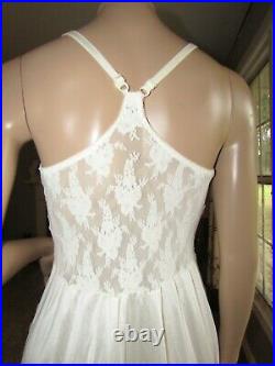1990's Christian Dior Sheer Ivory Mesh Lace Underwire Slip Dress 36B