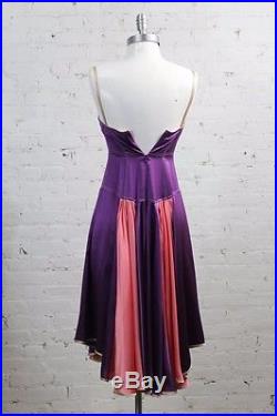 1990s TRACY FEITH Slip Dress Stunning Silk satin purple pink lingerie look XS