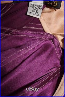 1990s TRACY FEITH Slip Dress Stunning Silk satin purple pink lingerie look XS