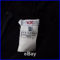 1990s Versace Jeans Couture Dress VJC black slinky mini bodycon slip lingerie XS