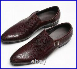 2020 REAL LEATHER Slip ON Loafers Vintage Mens Shoes Business Oxfords Brogues sz