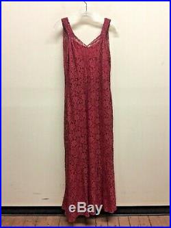 20s 30s Antique Pink Lace Mauve Gown and Slip