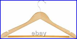 24 Wood Wooden No Slip Suit Hangers Skirt Lot Clothes Pant Coat Vintage Dress