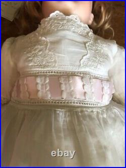24Queen Louise Armand Marseille Doll, Bisque Head, Germany Antique Dress, Slips+