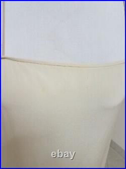 $3,800. Adolfo Vintage Beaded, Gold, Sequin White Lace Dress w Silk Slip sz S, 4
