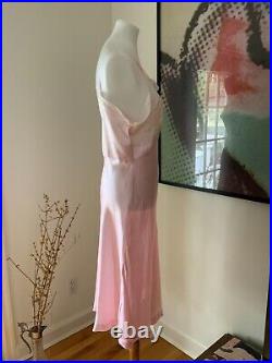 40s Satin Lace Slip Dress Vintage Slip Dress 1940s Pink White L