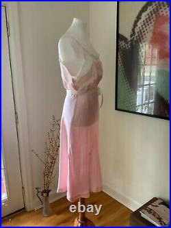 40s Satin Lace Slip Dress Vintage Slip Dress 1940s Pink White L