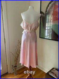 40s Satin Lace Slip Dress Vintage Slip Dress 1940s Pink White L