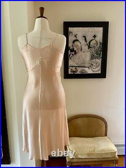 40s Slip Dress Satin. MIDI M Vintage Slip Dress