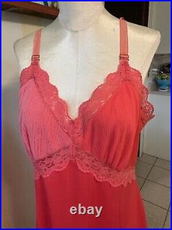 5 VTG Movie Star Slip Dress Lingerie Silky Lace Black Coral Ivory AS IS Lot