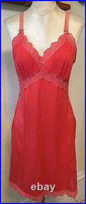 5 VTG Movie Star Slip Dress Lingerie Silky Lace Black Coral Ivory AS IS Lot