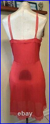 5 VTG Movie Star Slip Dress Lingerie Silky Lace Black Coral Ivory AS IS Lot