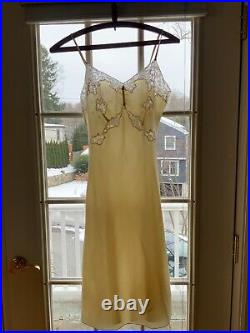 50s Silk Slip Dress XS Vintage Silk Lace Slip Dress