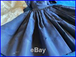 50s Vintage Tagged Cissy 20 Doll Navy Blue Dress & Shrug Slip MA Dropped Waist