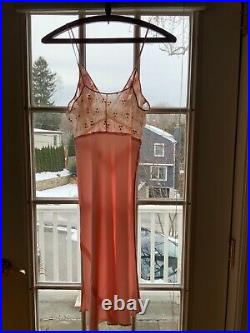 70s Silk Slip Dress Vintage Silk Slip Dress Pink XS