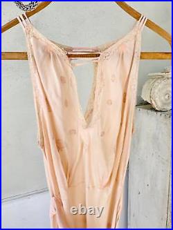 AMAZING Rare Deco collection 1920's French Pink silk slip lingerie woman's smal