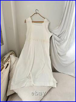 AMAZING Rare deco collection 1910's French white silk slip lingerie woman's vin