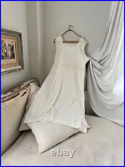 AMAZING Rare deco collection 1910's French white silk slip lingerie woman's vin